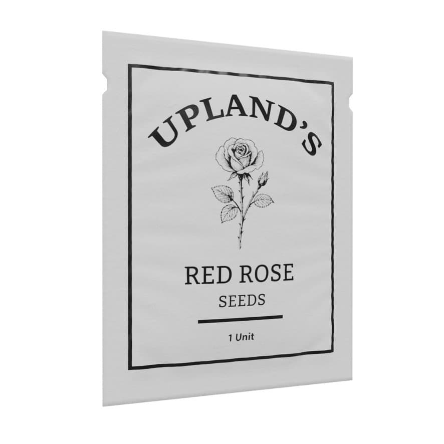 Red rose seed packet